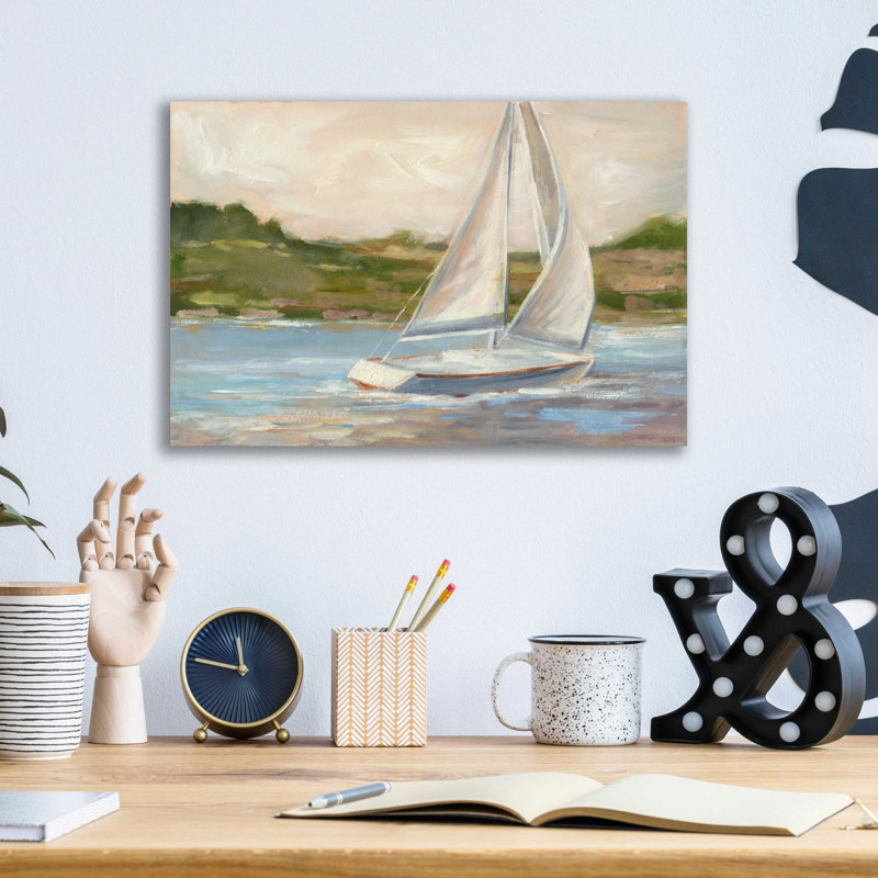 «Off the Coast II» par Ethan Harper, art mural en verre acrylique, H 12 po x l 16 po x P 0,12 po
