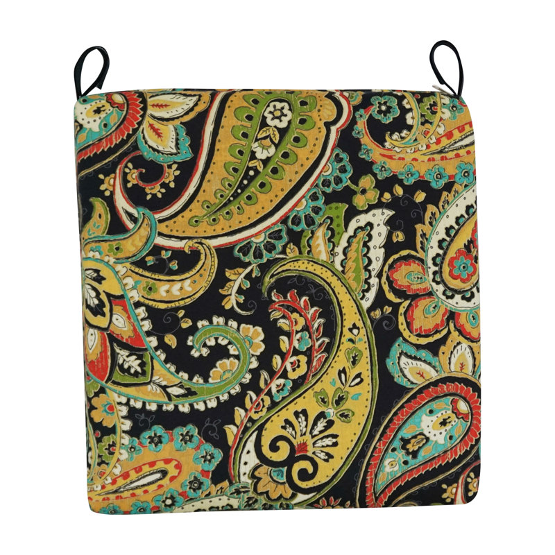 Coussin de siège intérieur / extérieur, Hadia franco noir