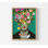 Floral Vision Portrait - Vibrant Botanical Collage, reproduction d'art