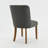 Dining chairs (set of 2) linen fabric upholstery tufted back, for kitchen room. modern,contemporary design .walnut solid rubber wood leg, "S" sring suspension.-659673124