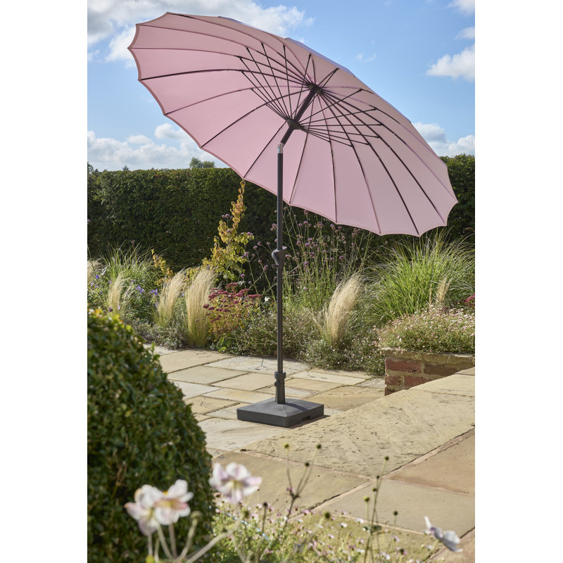 Burech 2.7m Royce Geisha Tilt Parasol, Pink