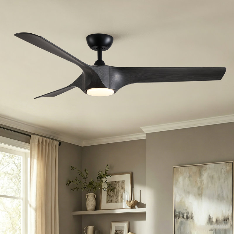 Ventilateur de plafond de ferme moderne de 56 po avec mémoire et minuterie réversible à courant continu à intensité variable Homedream 56 po