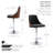 Arefa Swivel Adjustable Height Bar Stool-535187900