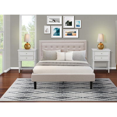 Amiyra Upholstered Platform 3 Piece Bedroom Set by Winston Porter