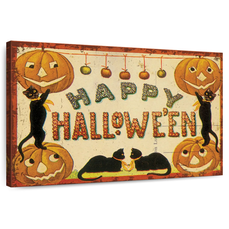 Lelend Halloween Nostalgia Happy Halloween, 26" H x 39" W