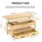 Lift Top Coffee Table, 3-in-1 Multifunctional Coffee Table with Drawers and Hidden Compartments