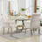 Upholstered Tufted Arm Dining Chairs-648702697