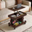 Petite table basse avec roulettes, table d'appoint multifonctionnelle rotative à 360 °, table de bout roulante avec compartiment de rangement, table de chevet mobile pour le salon, la chambre et le mobilier de maison-847785493