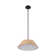 1-Light 15.7" Wide Modern Scandinavian-Style Wood-Like Pendant Lamp with Lamp Shade diffuser