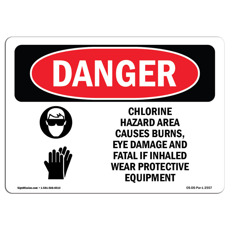 Signe de danger, H 12 po x l 18 po x P 0,1 po