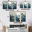 Ensemble de salon art mural blanc et bleu Jungle Expression II-362420153-362420156