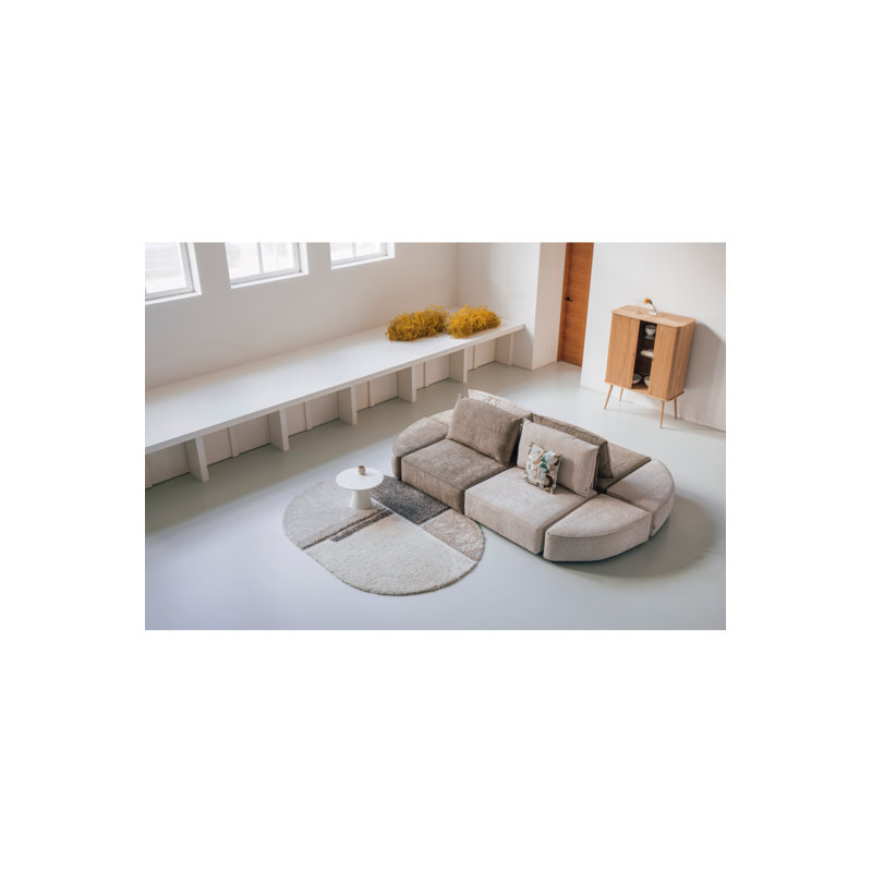 Zest Geometric Area Rug, Oval 5' x 7'5"