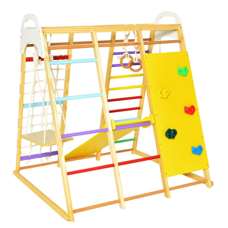 Giffin Freeport Park Wood Climber, Yellow/Natural