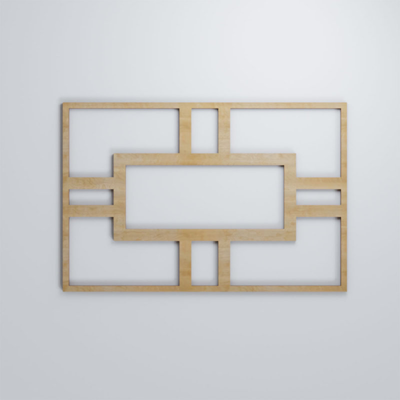 Hastings Decorative Fretwork Wood Wall Panels, Birch, 15 3/8"H x 10 1/4"W x 1/4"D