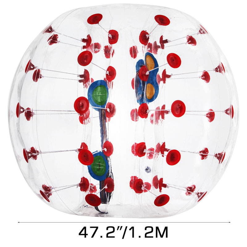 Ballon de butin gonflable 1,2 m, H 47 po x l 47 po x P 47 po, Transparent / rouge