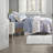 Elegant Floral Bedding Sets, Soft Polyester Comforter & Sheets, Blue Design For Home