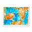 Turquoise et brun, luxe abstrait, fluide I - peinture sur toile-67359340-67359354