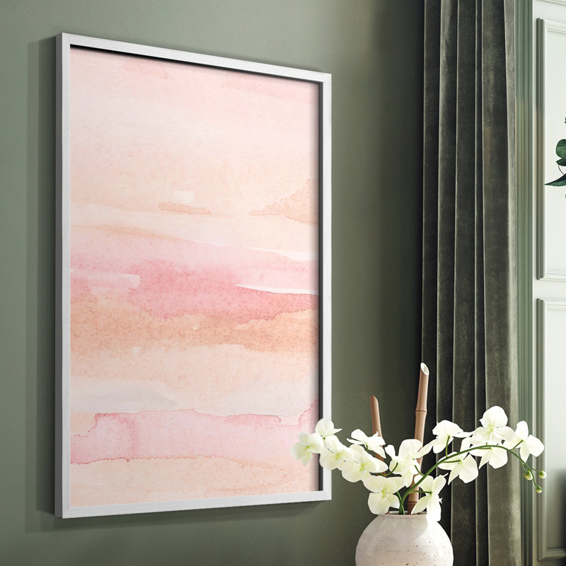 Rose Fade II Framed Print - Solid Wood, 10" H x 8" W, White