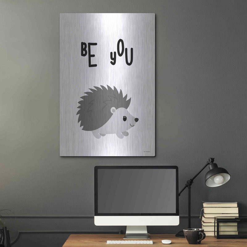«Be You Hedgehog» par Seven Trees Design, art mural en métal, 24 po x 36 po, H 36 po x l 24 po
