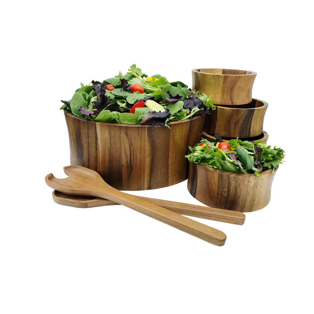 Kalmar Salad Bowl Set (Set of 7) World Menagerie 