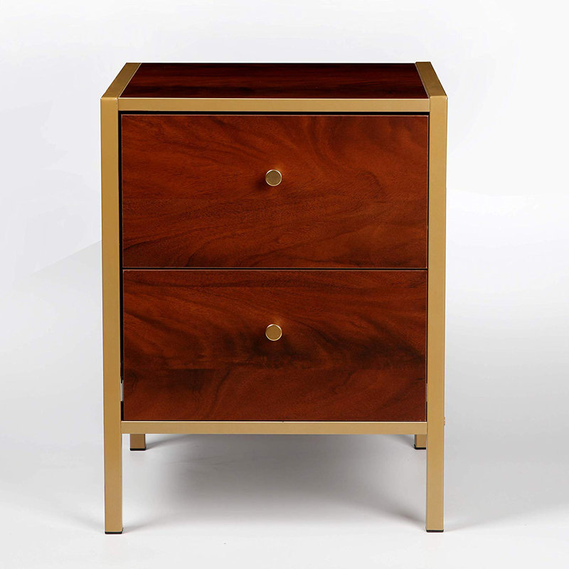 Quinlan 40cm W Metal Bedside Table