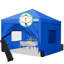 Tente à auvent escamotable 10 x 10 pi avec parois latérales et fenêtres ventilées enroulables, abri de jardin commercial extérieur, bleu royal Quictent-121843483-121843484