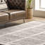 Tapis ivoire / gris anthracite en laine tissé à la machine-479088399