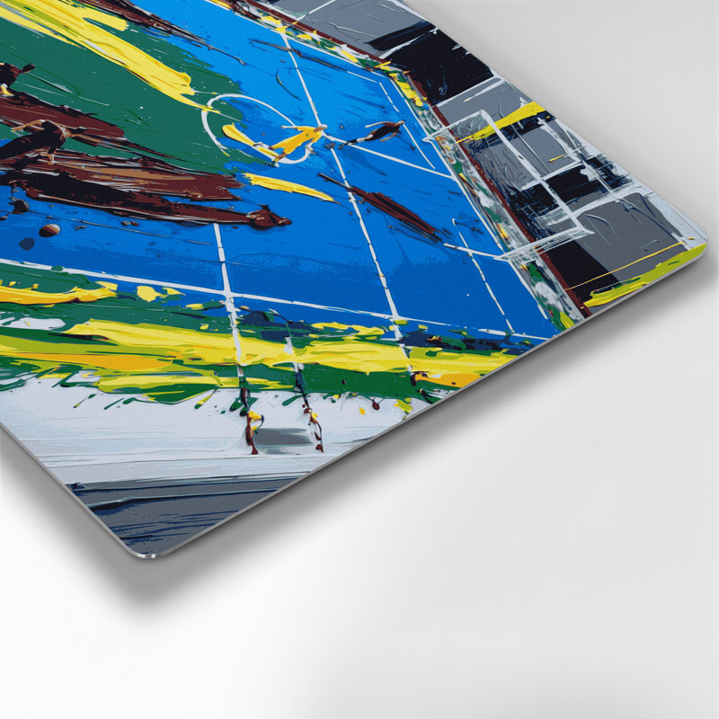 Art mural bleu en métal Sports, H 24 po x l 36 po x P 0,05 po