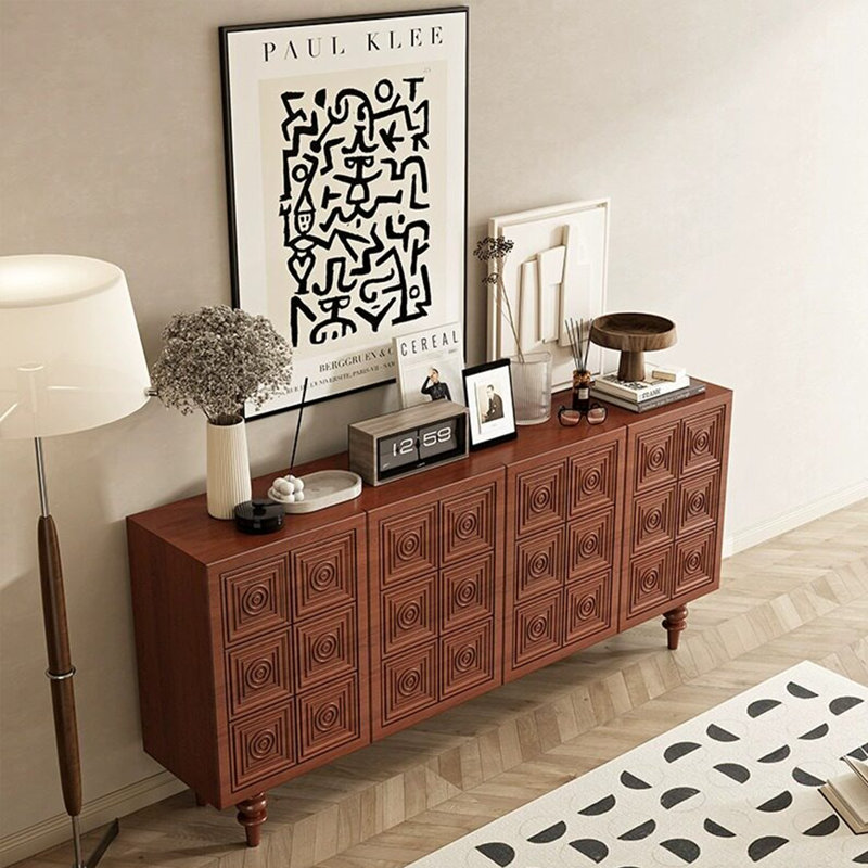Armoire d'entrée créative de style américain, 35.43" H x 62.99" W x 15.75" D, Noyer