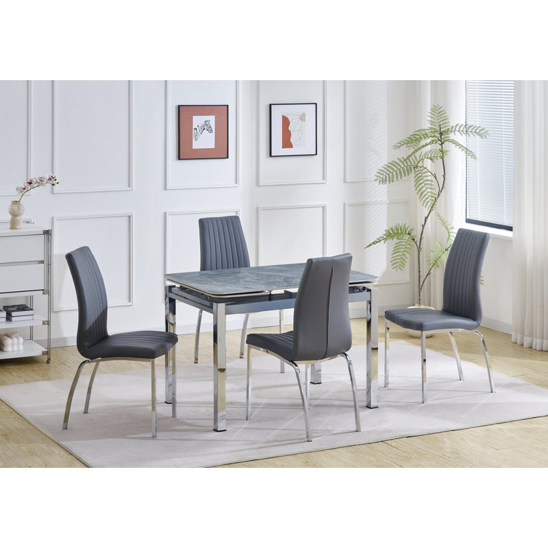 4 - Person Dining Set, Grey
