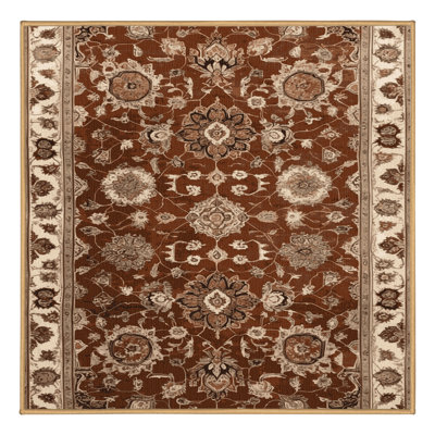Tapis brun lavable à la machine
