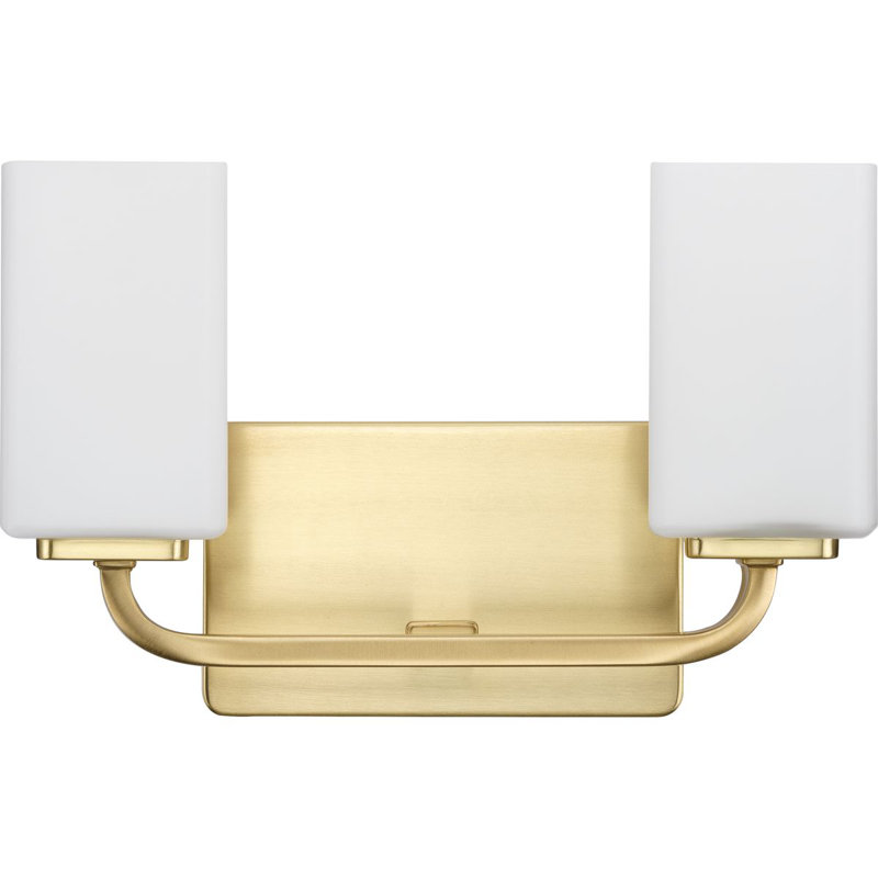 2 - Light Dimmable Vanity Light, Satin Brass