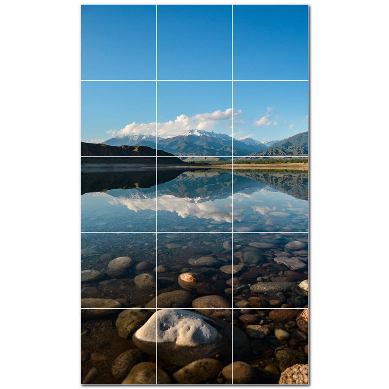 Murale décorative en céramique satinée 8 po x 8 po Langle