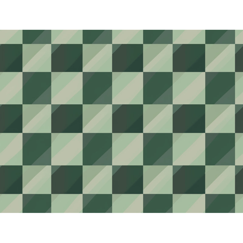 Machine Printed Comforter, King Comforter, Green/Gray Checkered