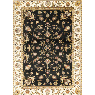 Classique 8,13 lb 7 po Tapis noir X 3, polypropylène, motif intégral, Cozy Atmosphere 31 Large 87 Lb, style pièce
