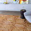 Cowhide Geometric Area Rug in Cognac-1152059721