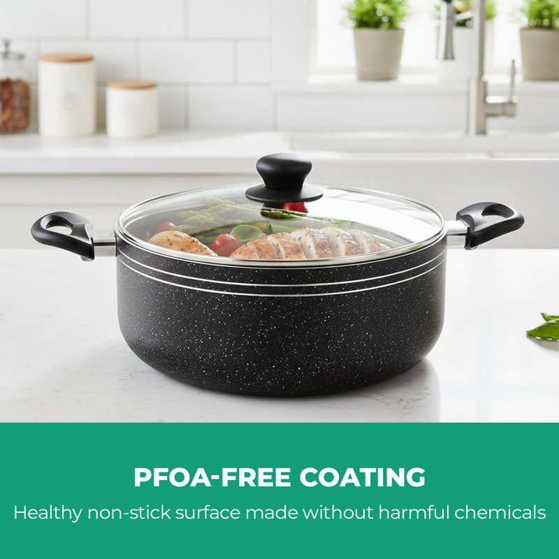 ROYALFORD Non-Stick Aluminum Round Dutch Oven, 4.6 L