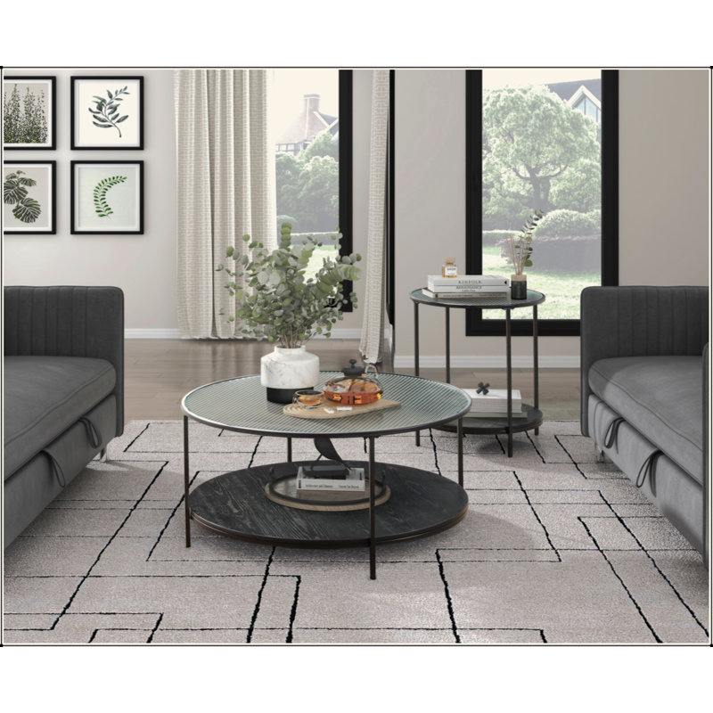 Ensemble de 2 tables d'appoint modernes 2 pièces