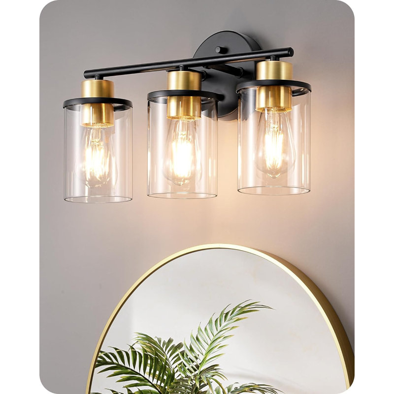 Lucciana 3 - Light LED Vanity Light, Black/Gold
