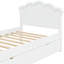 Wood Platform Bed with Headboard and Storage Drawers