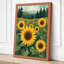 Sunflowers and Mountains Botanical - Wrapped Canvas-1780193485-1780193486