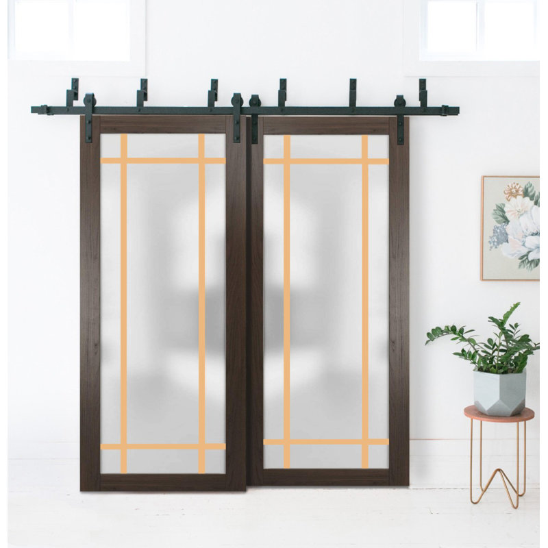 Porte de grange à panneaux en bois, 56 po x 80 po