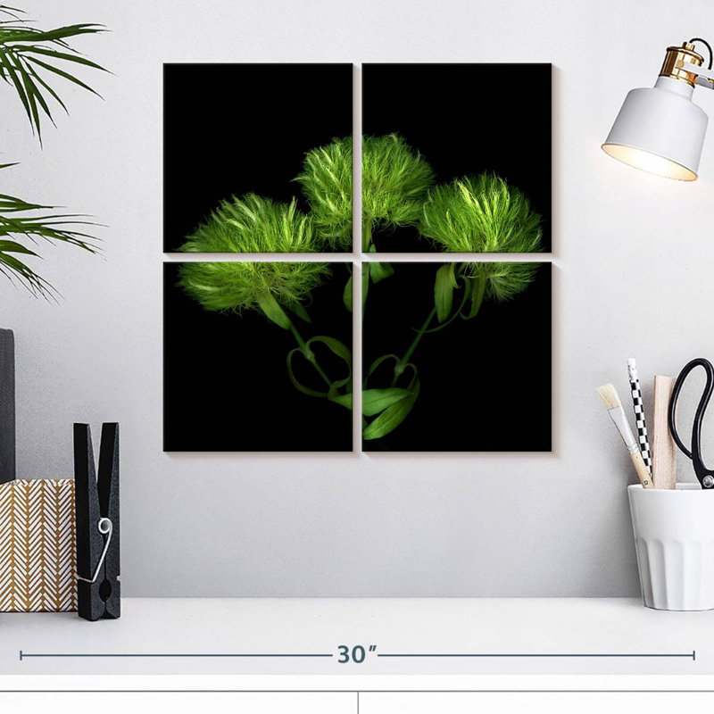 Harnek Green Pompons, H 18 po x l 18 po