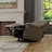 Global Home Swivel Glider Recliner with Manual Footrest In Oslo Sky