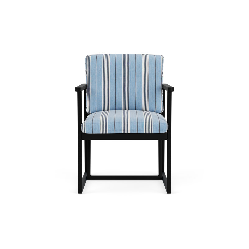 Summit Outdoor Dining Armchair, Mink, Hansen Sky, Ebony