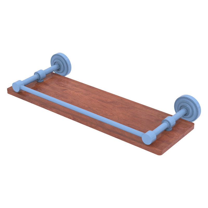 Tablette flottante en métal Dottingham, H 3 po x l 16 po x P 5 po, Bleu troll plat