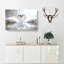 Swans Forming A Love Heart In Abstract - Wrapped Canvas Painting-55337783