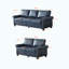 Canapé de salon avec canapé de rangement modulaire 2 + 3 en similicuir bleu marine-941129613