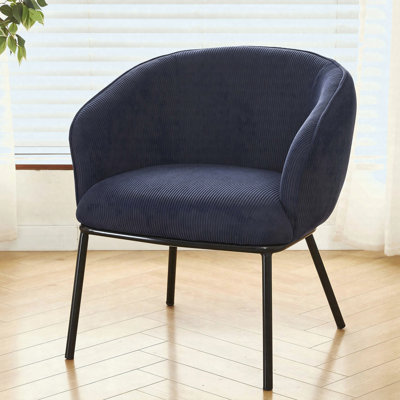 Fauteuil d'appoint moderne en velours côtelé