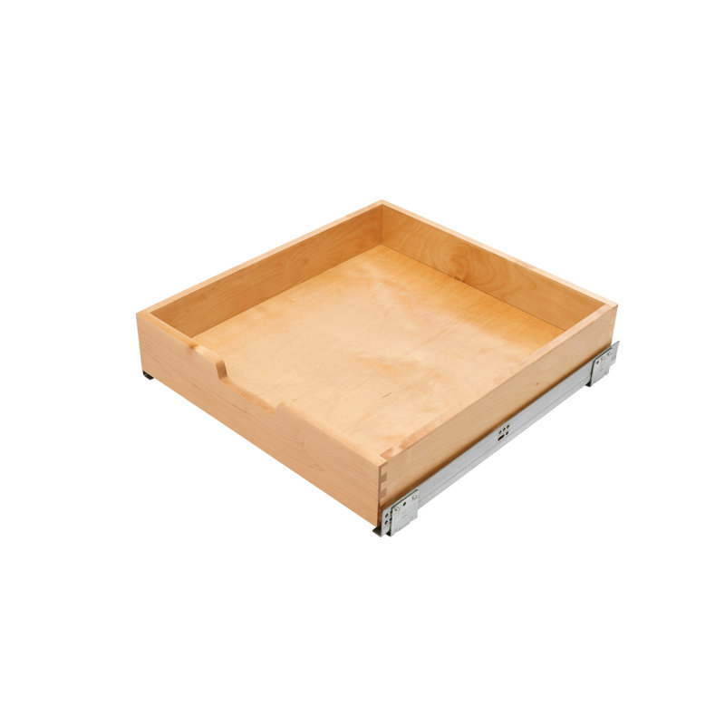 Maple Wood Light Brown Soft Close Kitchen Cabinet Pull-Out Drawer